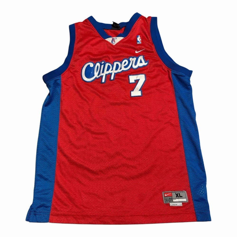 Los Angeles Clippers Jersey Nike #7 Odom Red Shirt Size XL‎ NBA Basketball Retro